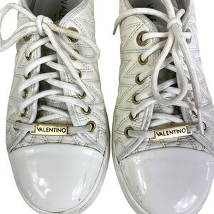 Valentino White Quilted Sneakers